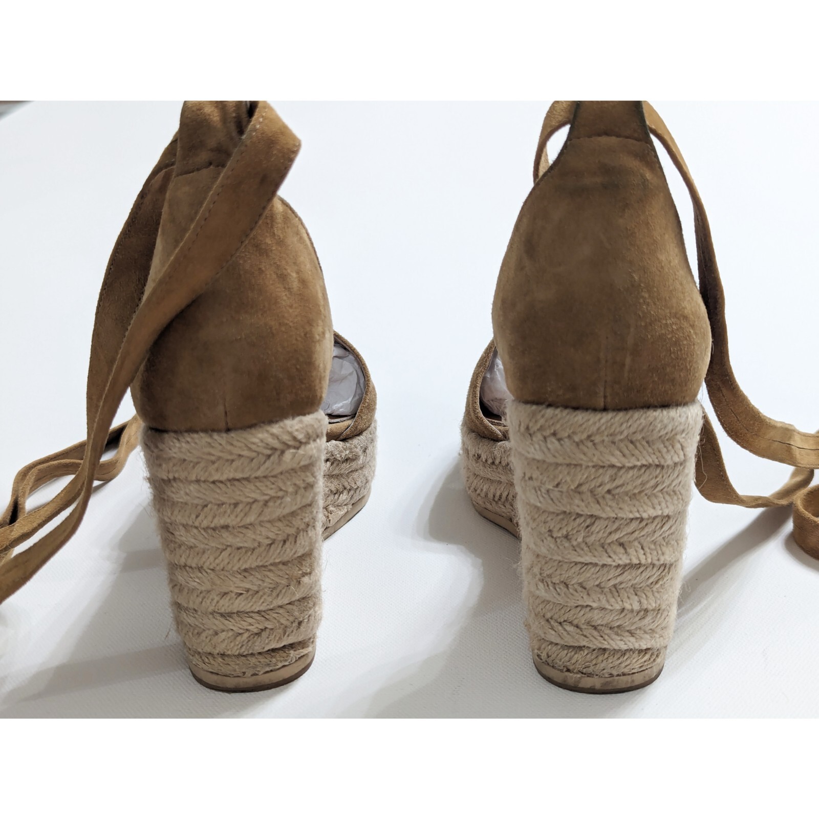 RAYE Dahlia Suede Leather Lace Up Wedge Platform Espadrilles Women’s Size 5.5