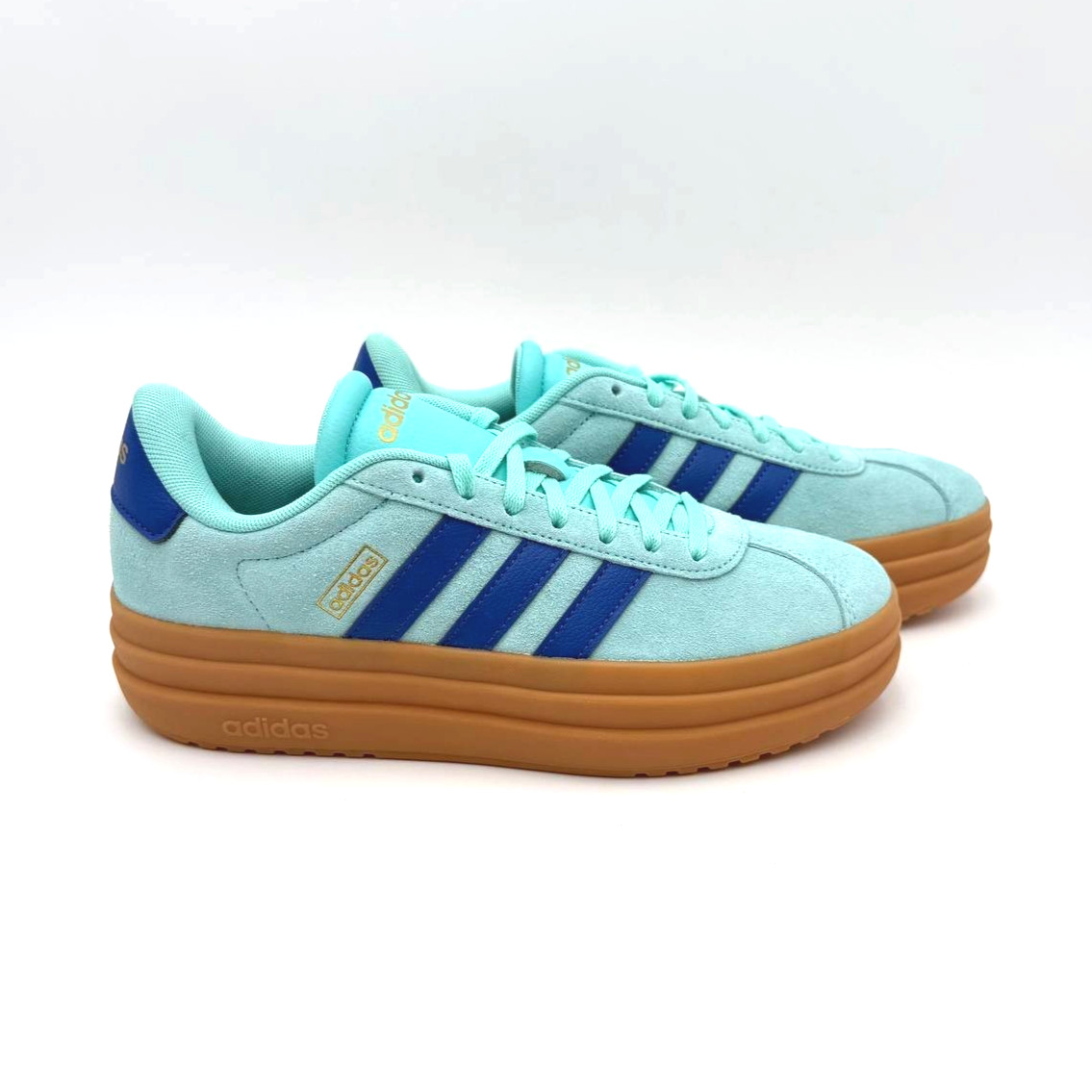 Adidas VL Court Bold Women’s Athletic Shoe Flash Aqua/Royal Blue JS3813