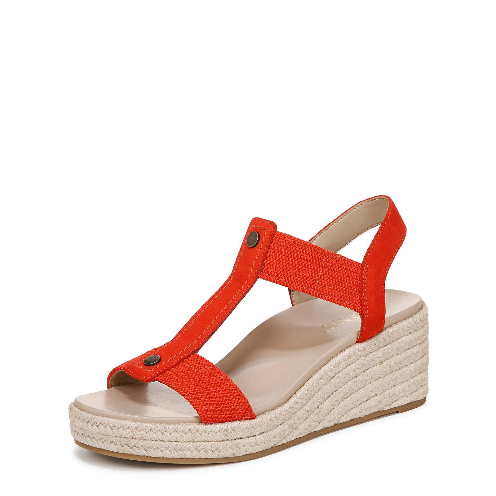 VIONIC Womens Calera Cherry Tomato Nubuck/Fabric 10 Medium