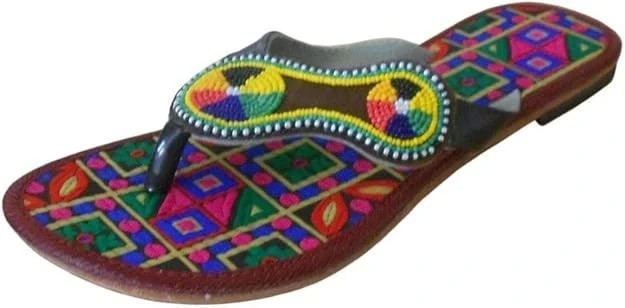 Women Slippers Leather Handmade Indian Casual Slip On Ballet Flats US 6-10