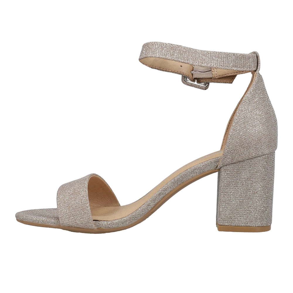 CL by Laundry Jody Block Heels Womens Gold Dress Sandals IJVC01Q2S-13Z