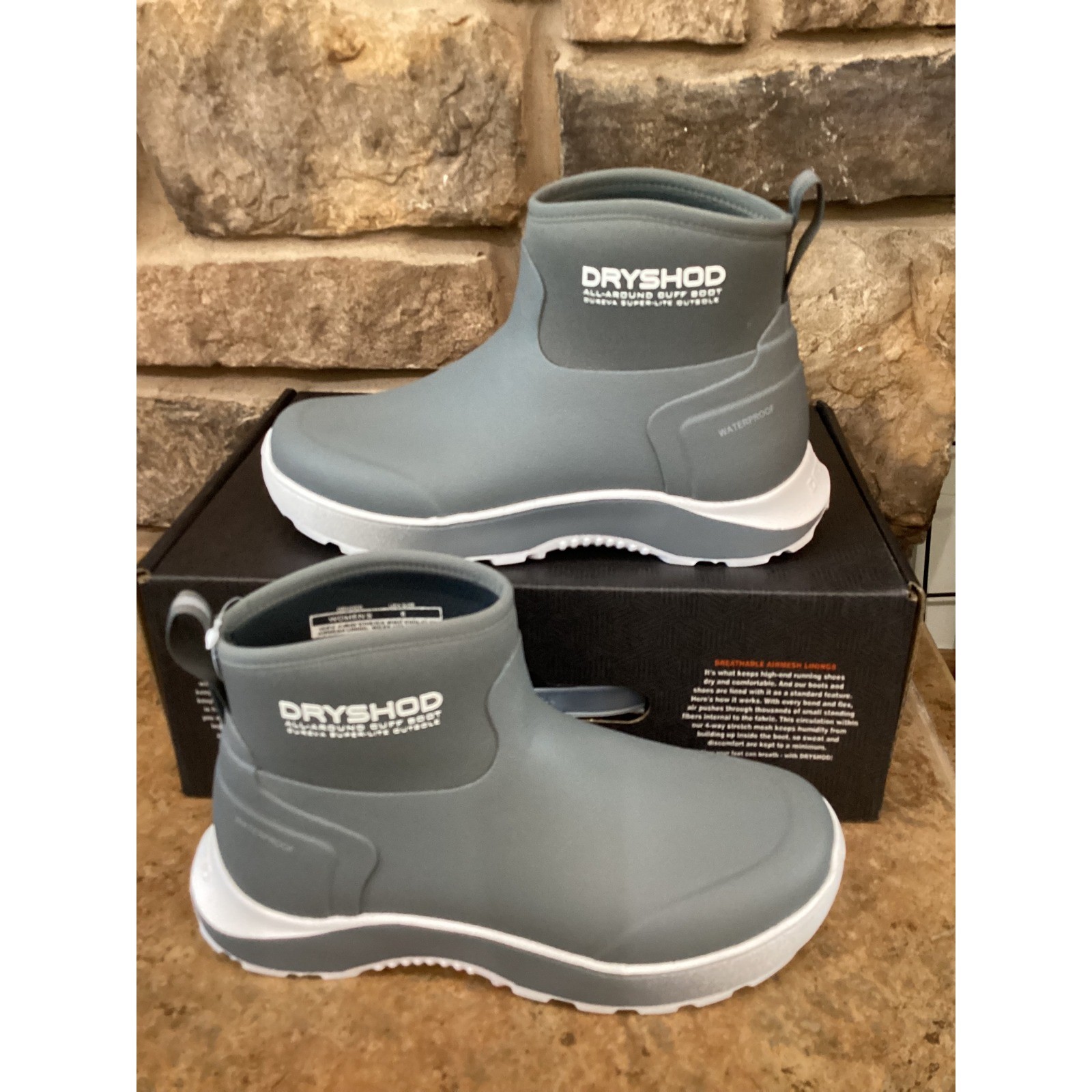 Dryshod Evalusion All-Around Cuff Waterproof Boots Grey White EVA-WC-DGY Women 7