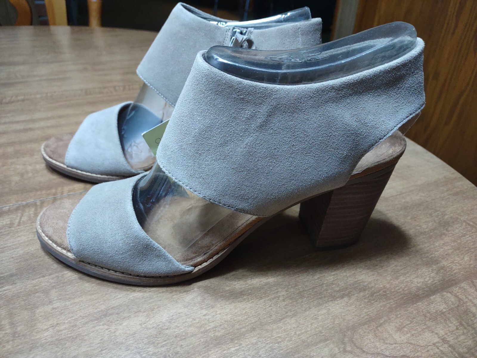 TOMS Women’s Majorca Cutout Heels Sandal -Desert Taupe Suede -Size 12 Wm -New