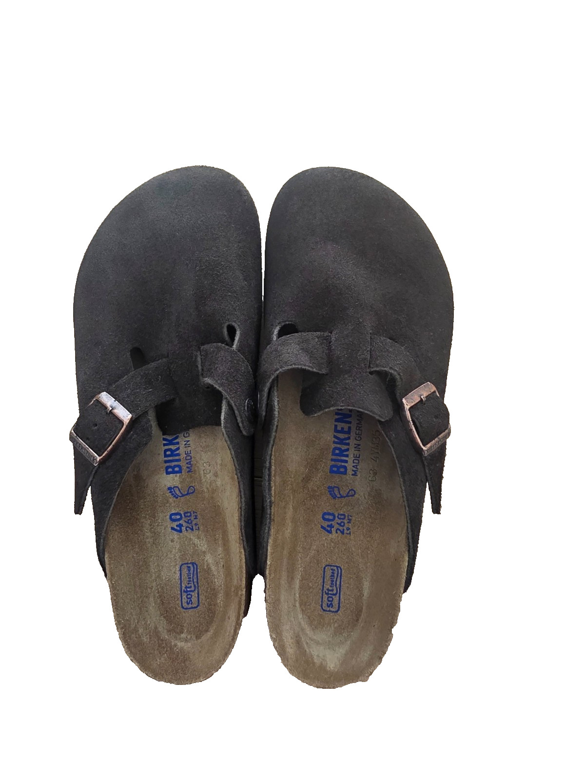 Birkenstock Clogs Boston Soft Footbed Suede Upper Women 40 Regular/Wide Mocha