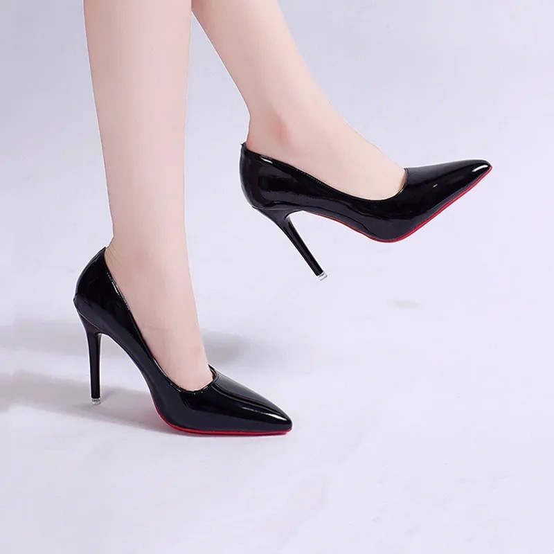Women’s Pointed Toe Patent Leather High Heel Pumps Office Party Dress Shoes