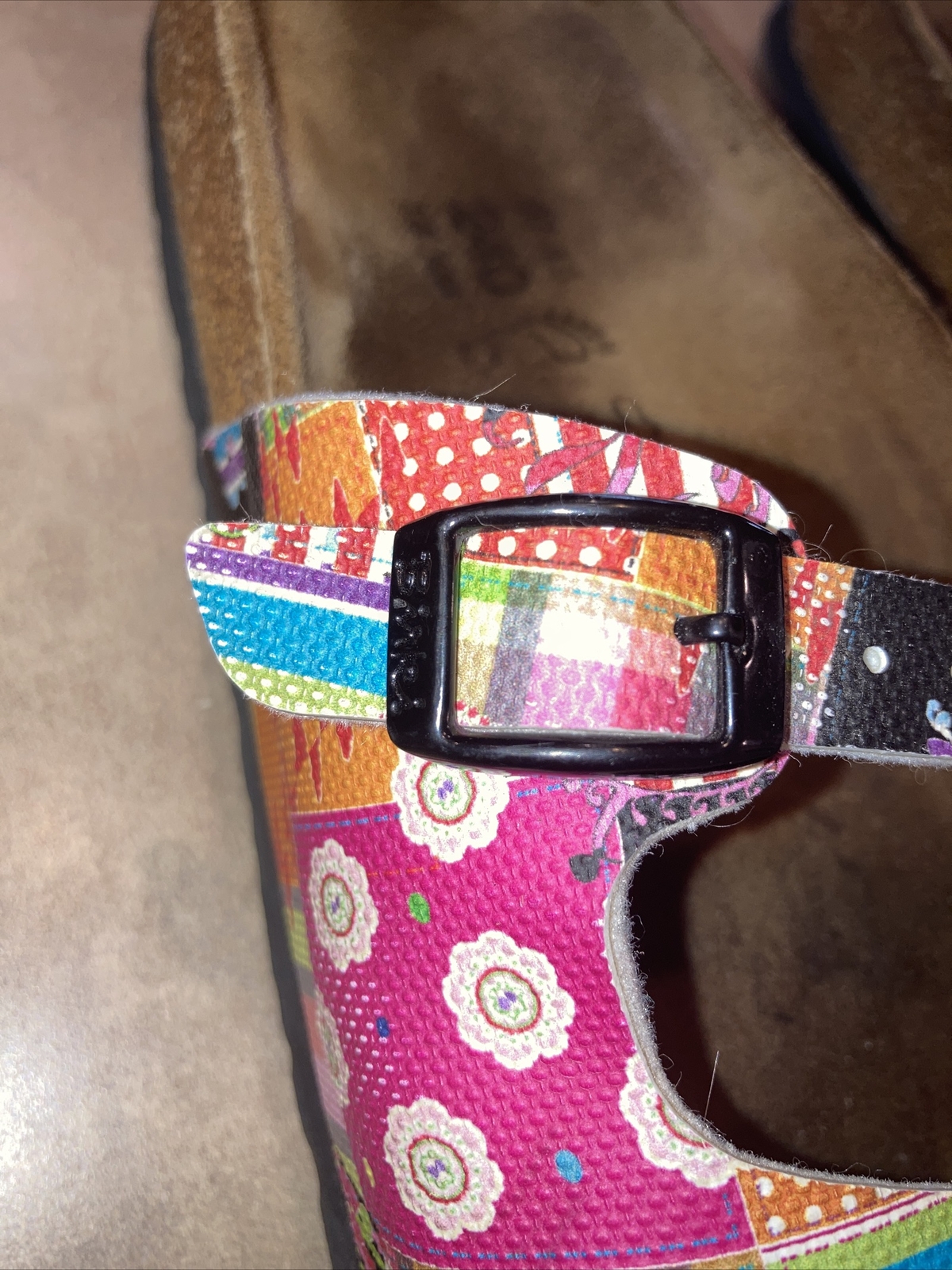 Birki’s by Birkenstock Wmns Size 6.5/37 Sabot 260 Patchwork Mary Jane Clog, EUC!