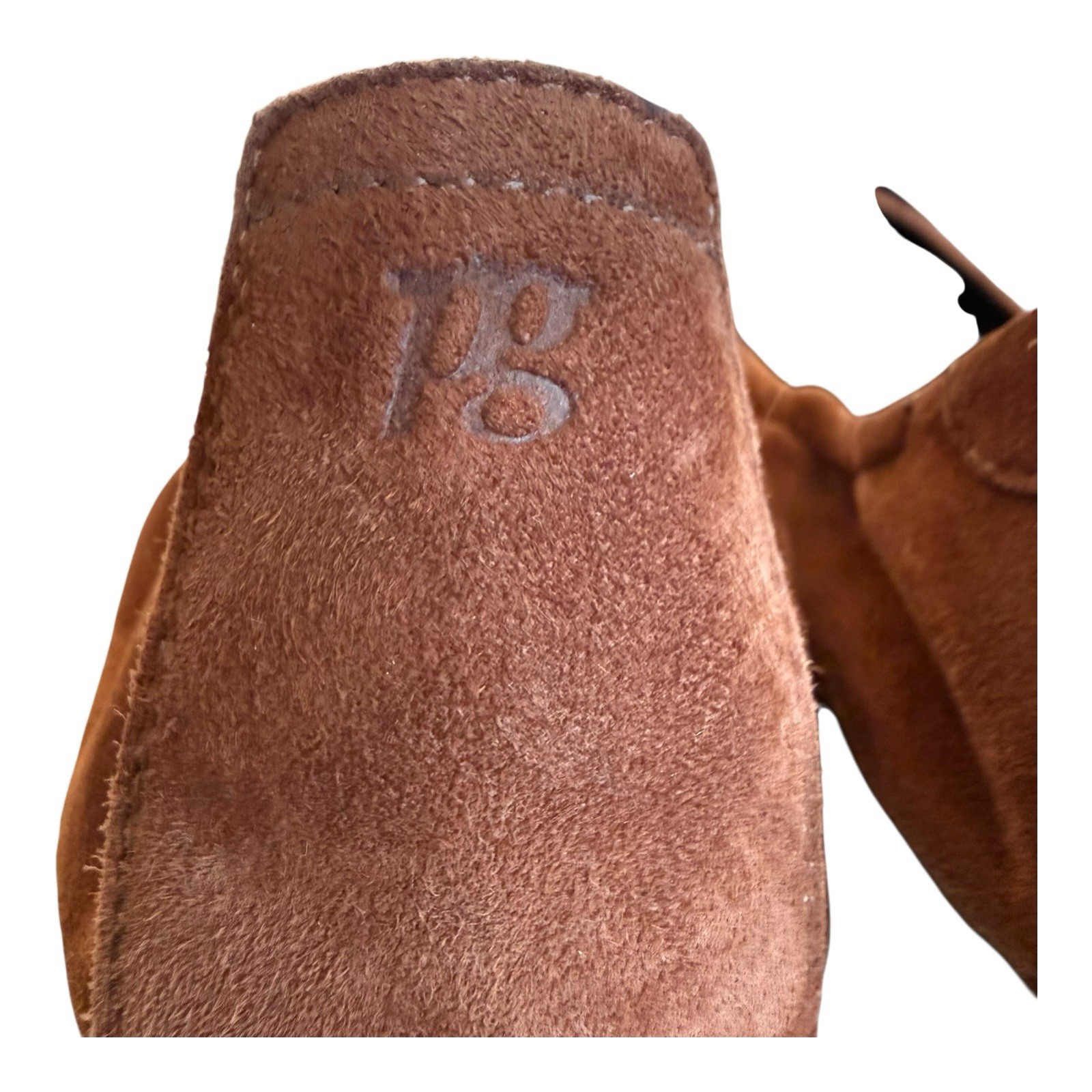 Paul Green Nellie Brown Suede Black Patent Cap Toe Bow Ballet Flats Size US 7.5