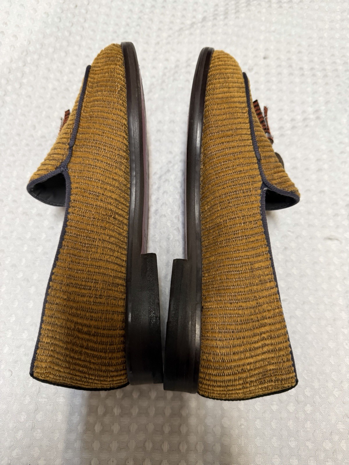 Dotz Corduroy Tassel Loafers Handmade In Brazil US 8 EU 38 Recycled Materials