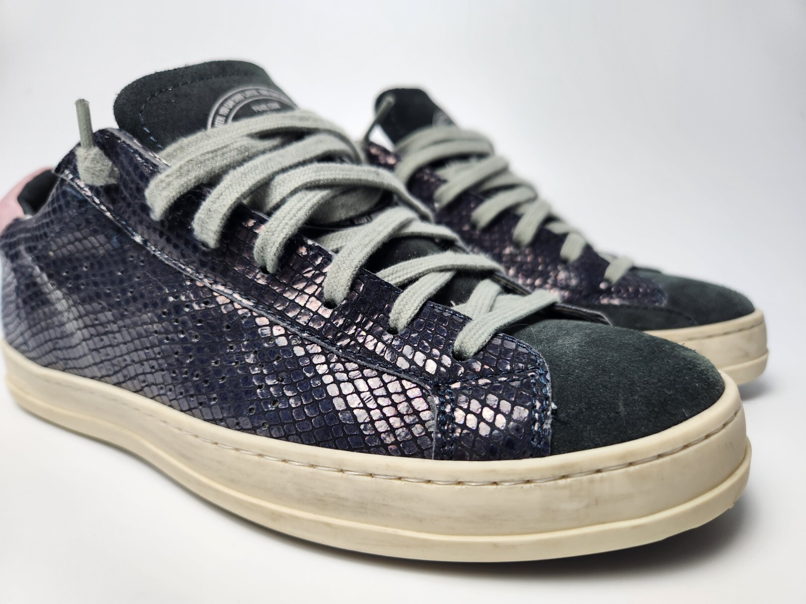 P448 Shoes Womens 7.5 John Sneakers You Can Surf Later Navy Blue Pink