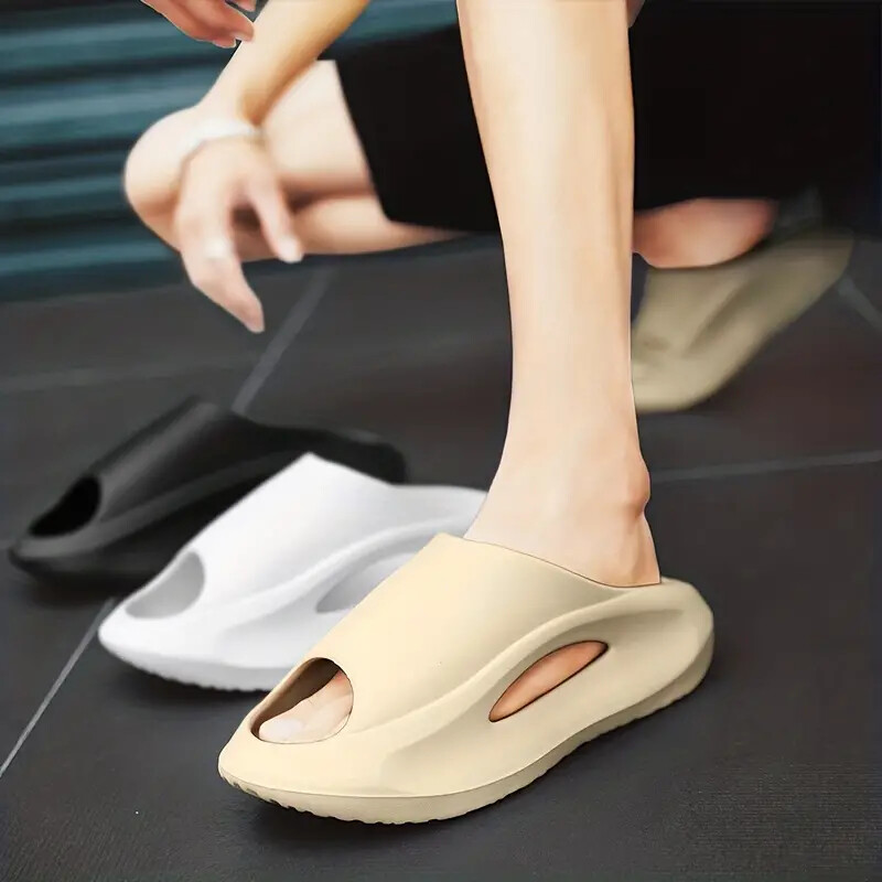 Unisex Adults Cloud Slides Men Women Slippers Cushioned Thick Sole for Beach Gym