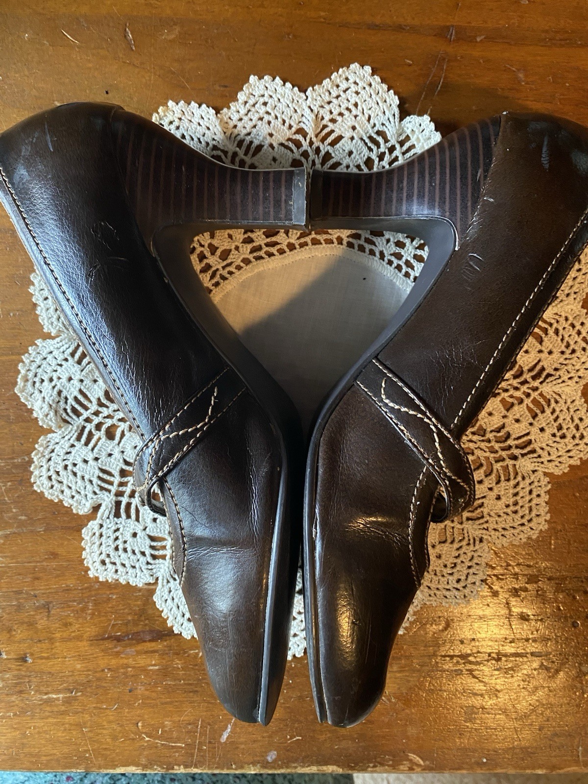 VTG Adrian MUDD Mary Jane Brown Slip On High Heel Pumps 2.5” Women’s 10M READ