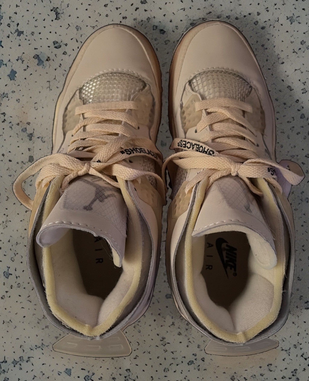 Size 8- Air Jordan 4 Retro SP x Off-White Mid Sail