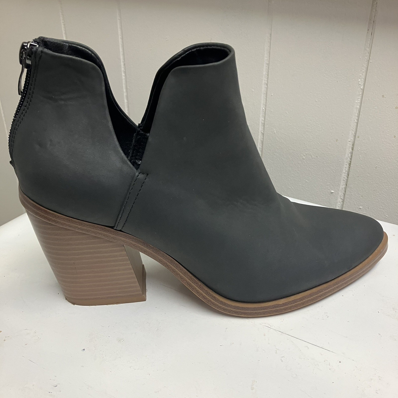 Boho Western Mysoft Womens Ankle V Cutout Booties SZ 8 Gray Edgy Streetwear