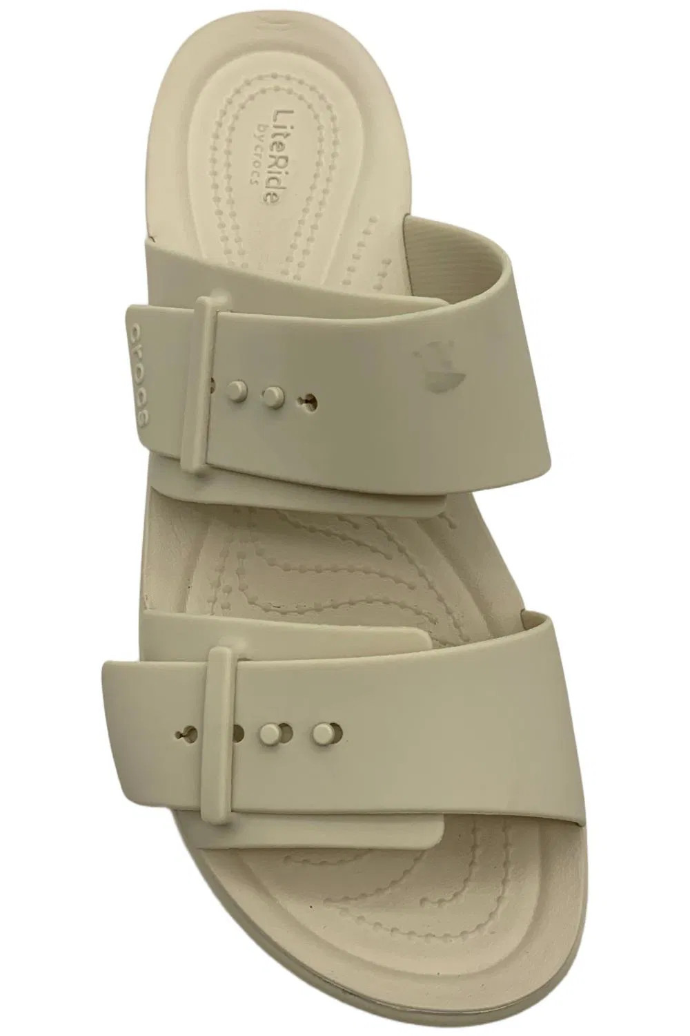 Crocs Women’s Brooklyn Buckle Low Wedge Slip On Sandals Sandstone