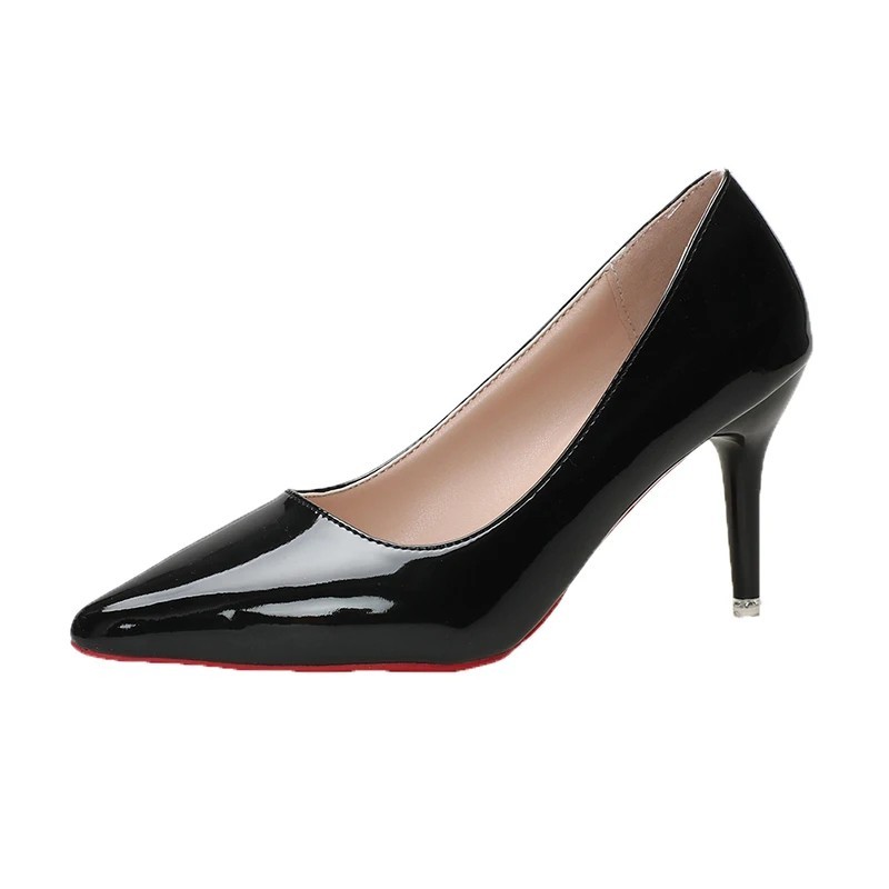 Women’s Pointed Toe Patent Leather High Heel Pumps Office Party Dress Shoes
