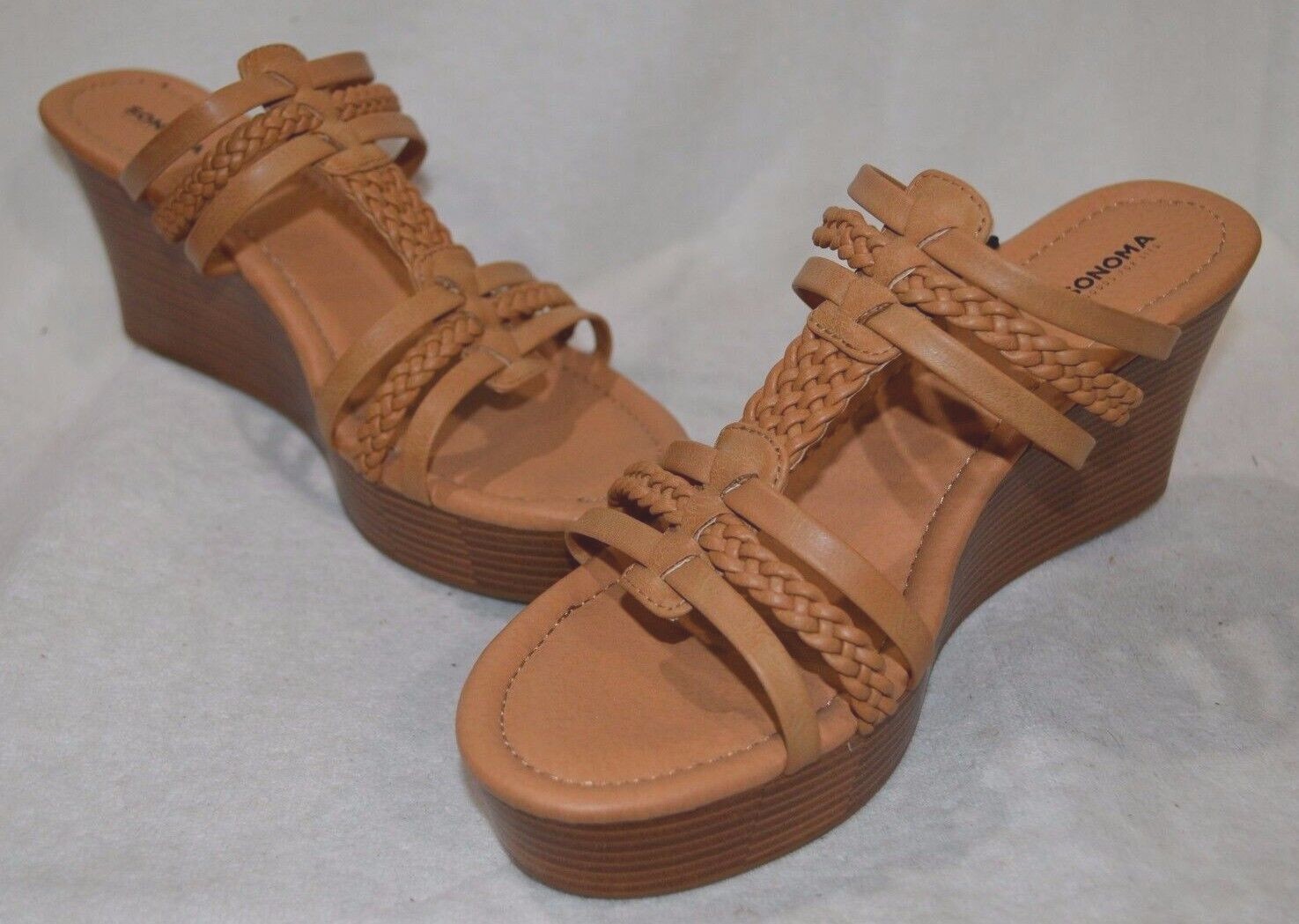 Sonoma Women’s Xandra Nude Platform Wedge Sandals – Size 9.5 NWB