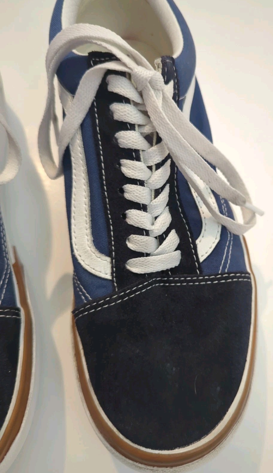 Vans Blue Old Skool Stacked Cobblestone Platform Sneakers Size Women 8.5 Men 7