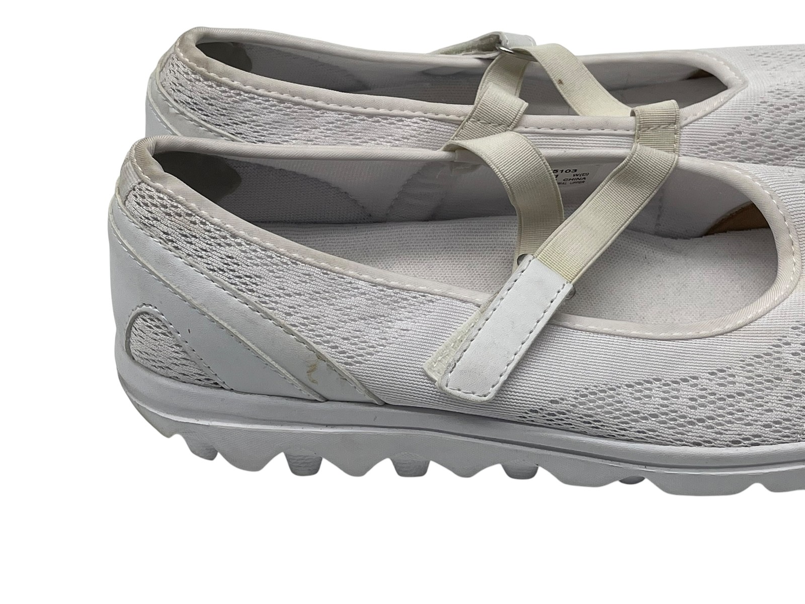 Propet TravelActiv Mary Jane Women’s 11 W White Mesh Walking Shoes W5103