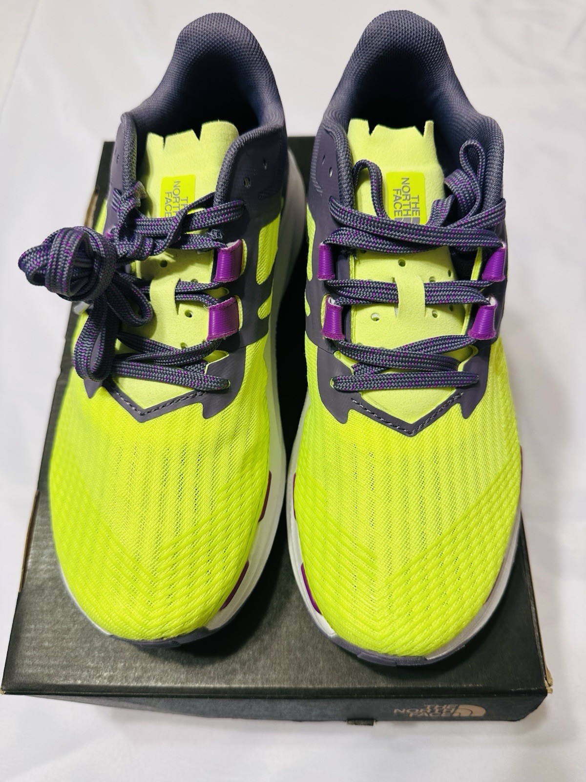 The North Face Women’s Vectiv Sneakers Size 7 LED Yellow Athletic Shoes Lace Up