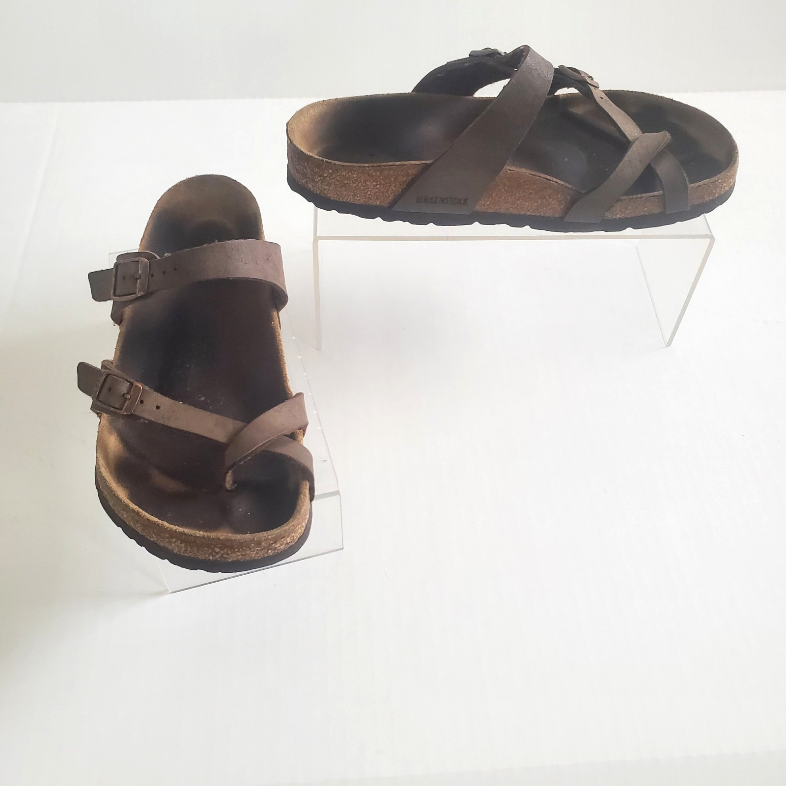 Birkenstock Mayari Sandals Women’s EU 39 US 8-8.5 Brown Birko-Flor Toe Loop