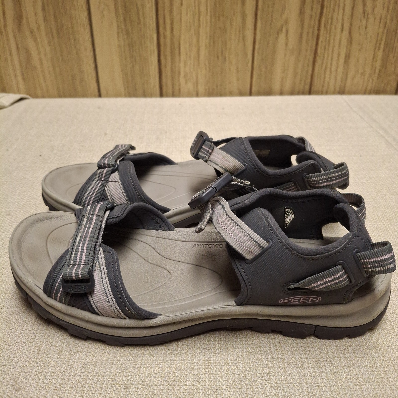 Keen Womens Terradora II Sz 8.5 2 Strap Open Toe Sport Sandals Light Gray