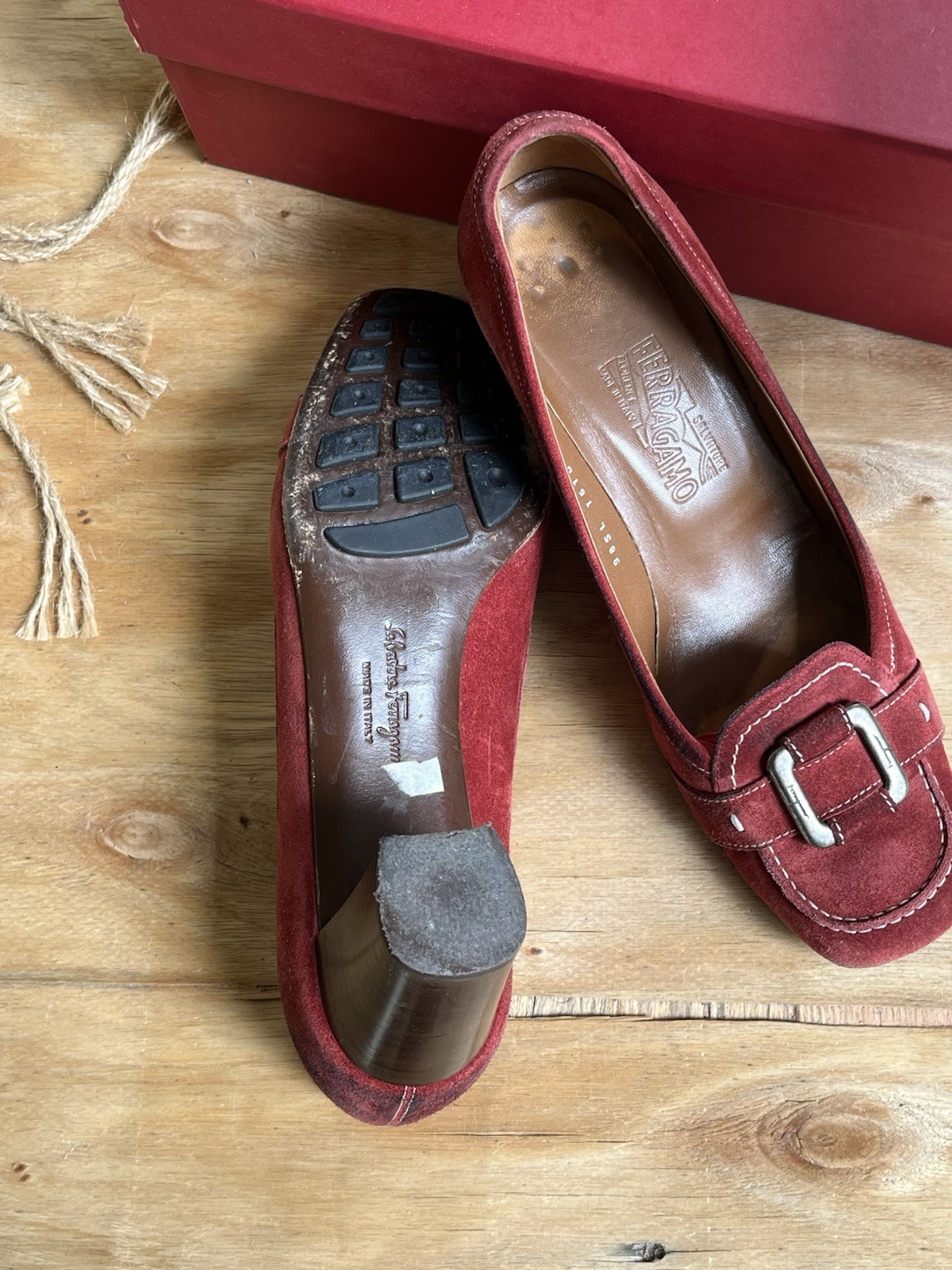 Salvatore Ferragamo Women’s Shoes Loafer Pumps Red EU 40, US 9.5