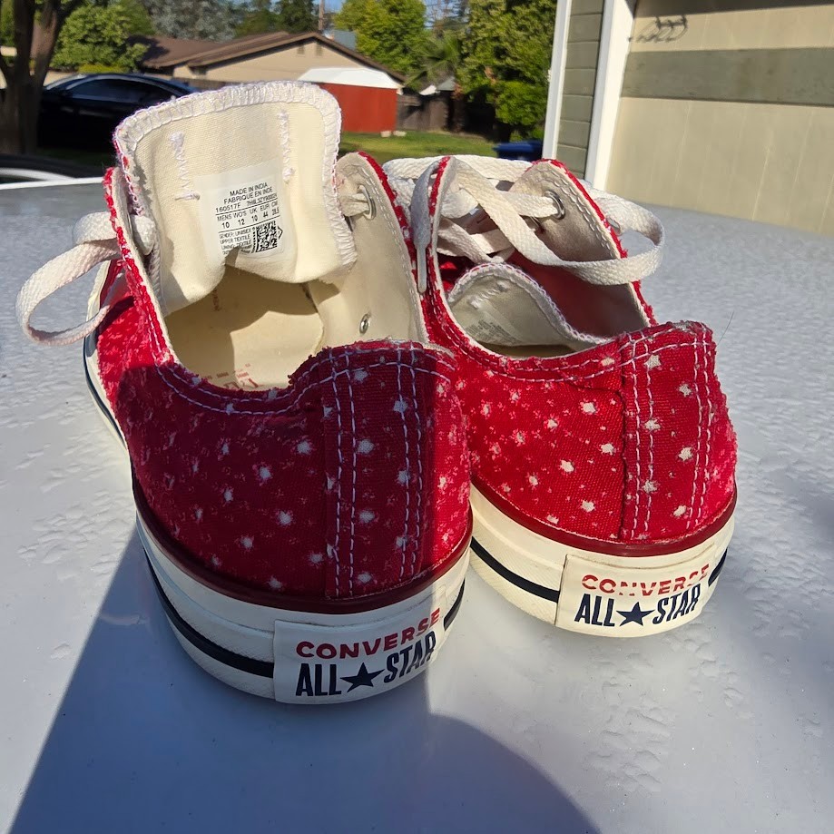 Converse Shoes Size M 10 W 12 Unisex CT All Star Ox 160517F Red Running Sneakers
