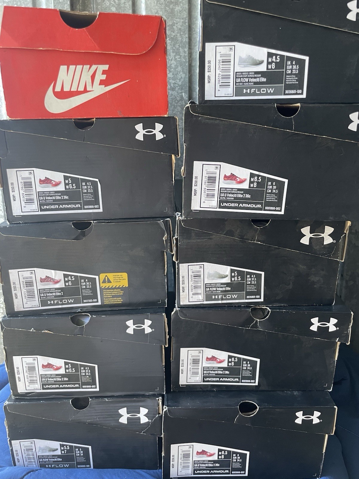 Under Armour Flow Velociti Elite 2 36c Running Shoes Unsex Woman Sz 8 Man 6.5