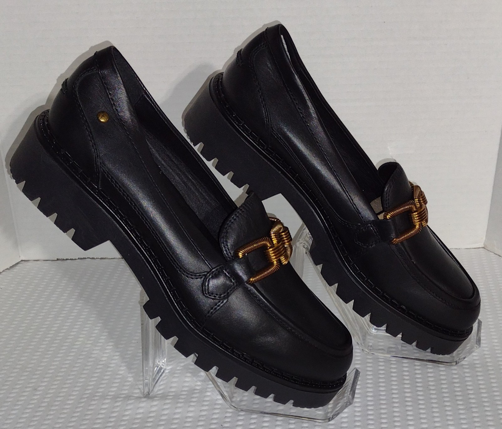 Pikolinos Women’s Aviles Platform Chunky Black Loafers EU 40 US 9-9.5 New