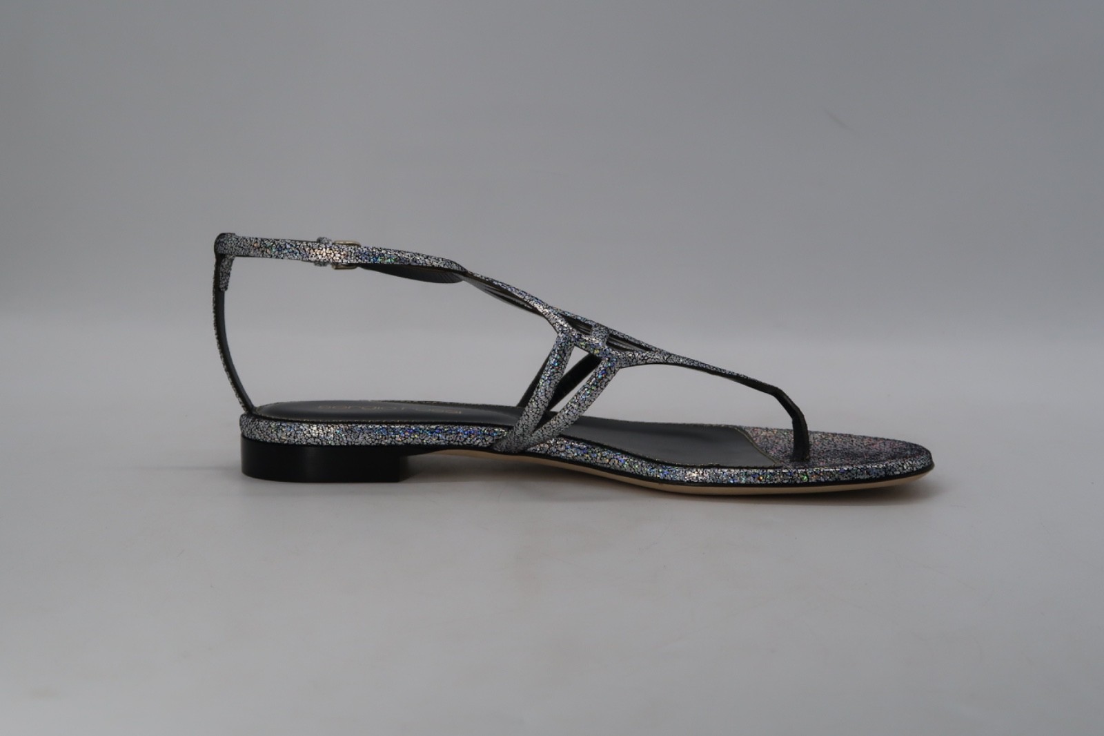 $650 SERGIO ROSSI Scarpe Donna Glitter Flat Women’s Sandal US 6 IT 36 Italy NEW