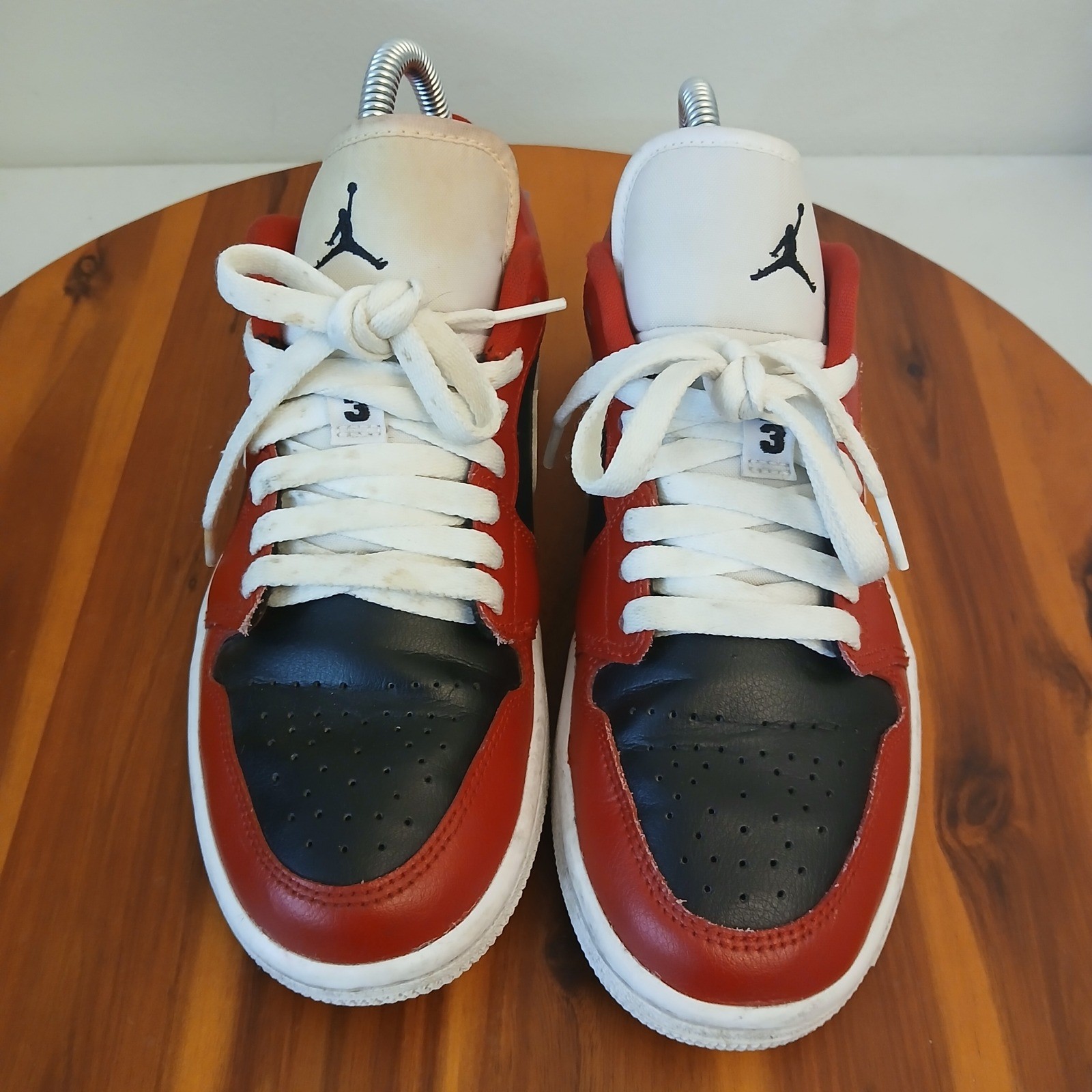 Jordan Air Jordan 1 Low Womens7 Red Black White Shoes Sneakers DC0774-603