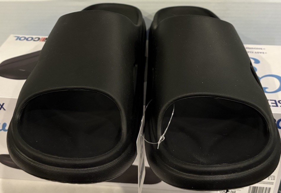 NEW 32 Degrees Cool Unisex Cushion Slide Sandals – SIZE XL- W11-12, M9-10, BLACK