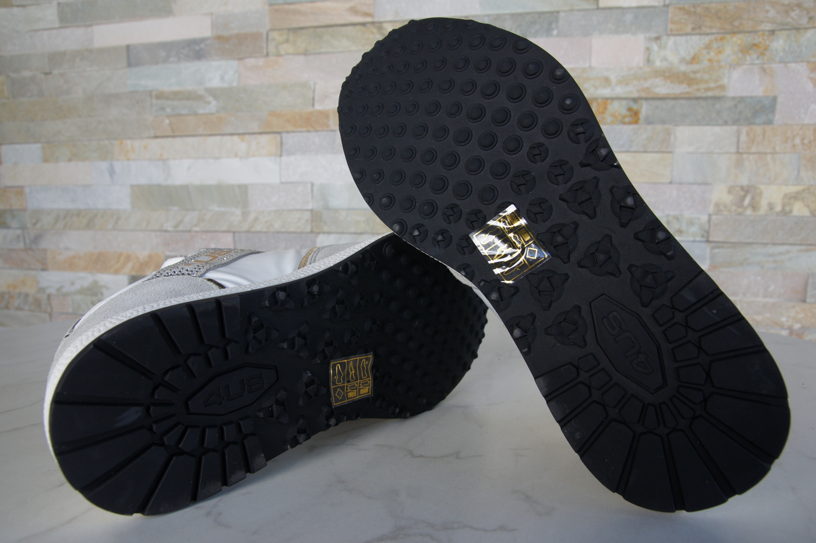 4US Cesare Paciotti Sneakers White Gold 35 36 37 38 39 40
