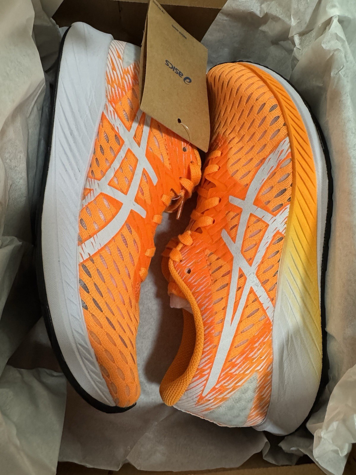 ASICS WOMEN’S HYPER SPEED ORANGE POP WHITE 1012A899-800 SHOES women size 12.0