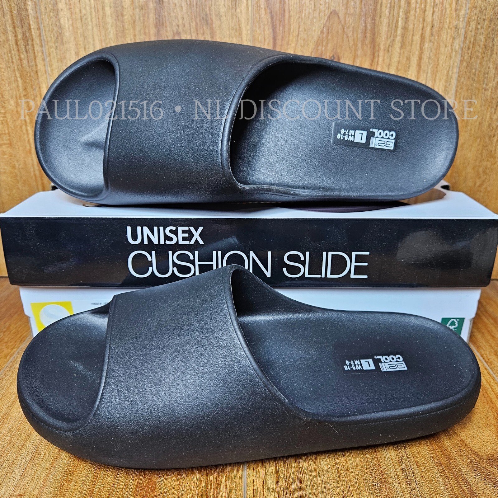 32 DEGREES COOL Cushion Slides Unisex (W)Women’s & (M)Men’s ~ Black