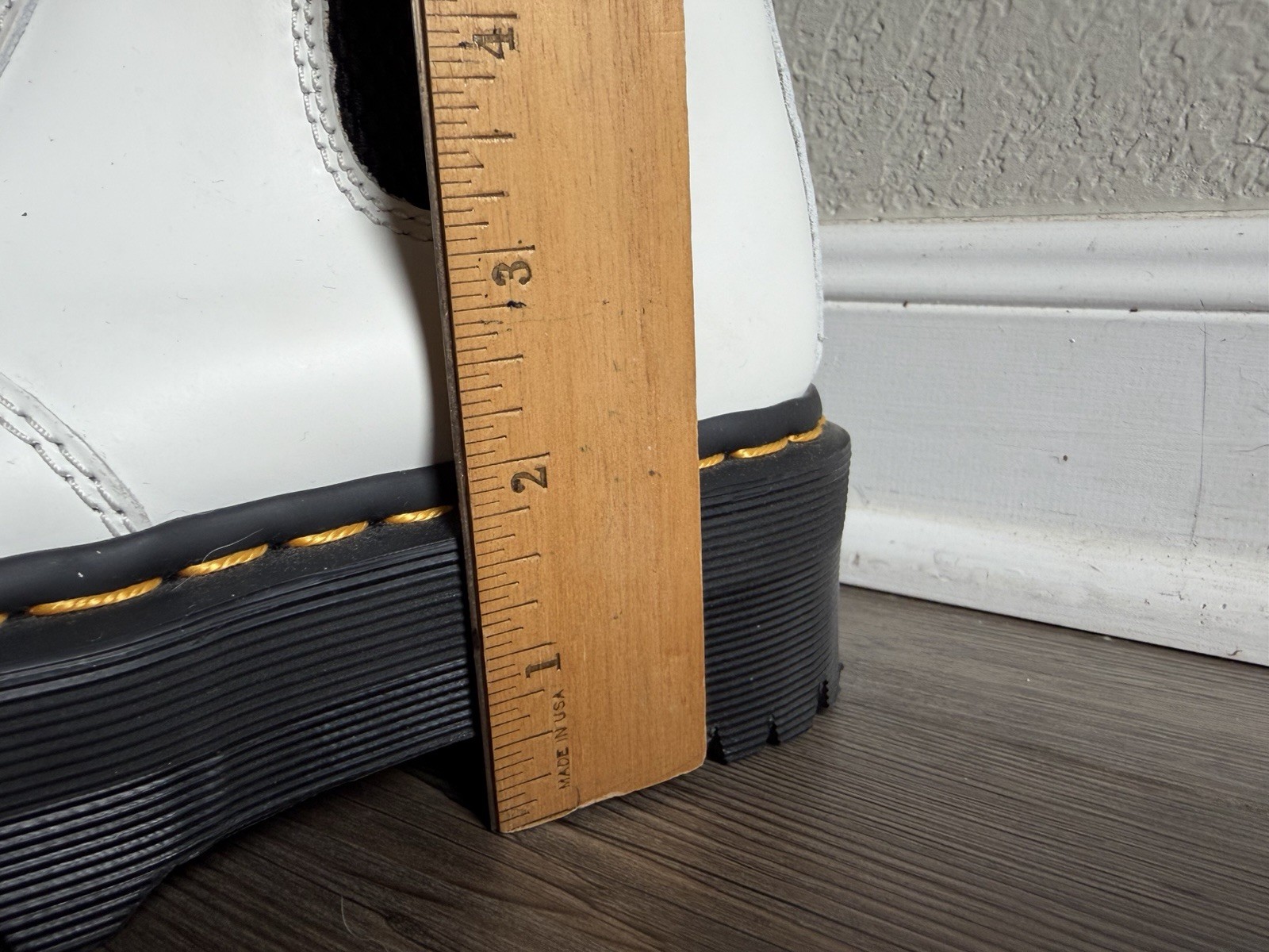 Dr. Martens 2976 Quad Platform Chelsea Boots White Sz M4 W5 EU 36