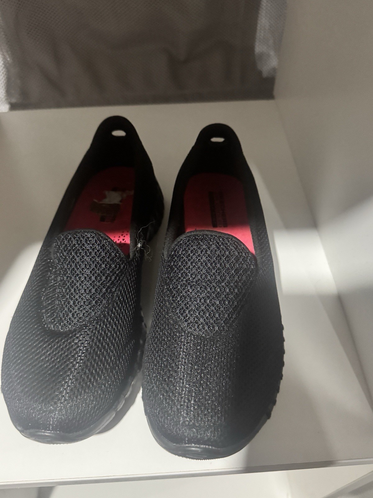 SKECHERS Go Walk Women’s Black Slip-On Walking Knit Low Top Sneakers Logo