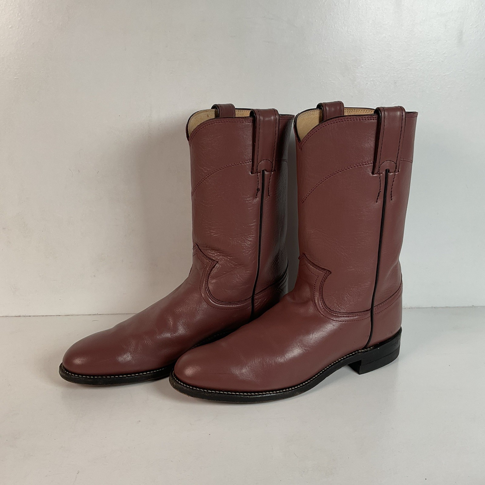Justin Cowgirl Roper Boots | USA Made | Purple Mauve | Women’s 7 B