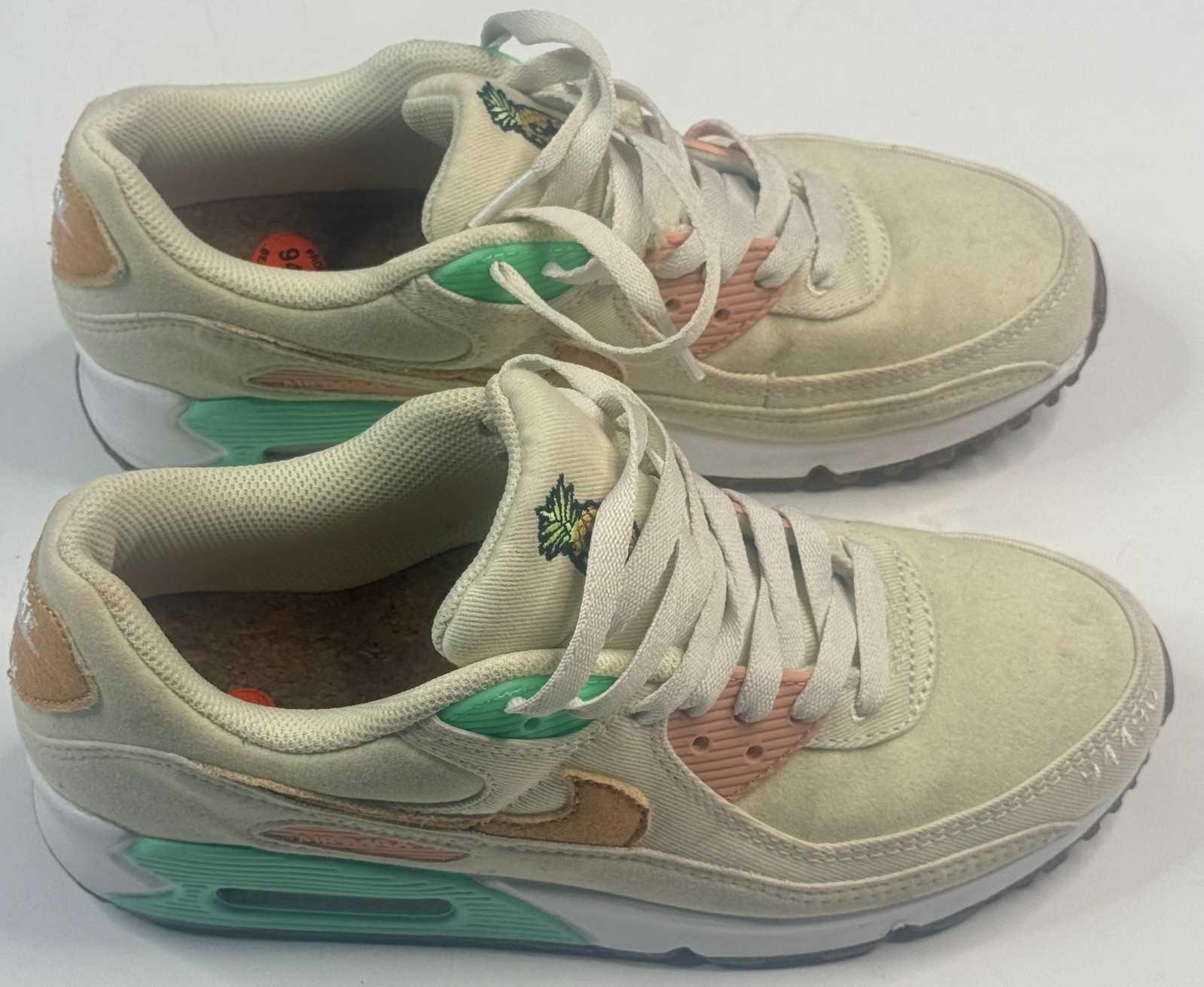 NIke Air Max 90 Women’s Happy Pineapple Coconut Milk Low Top Sneaker Size 8