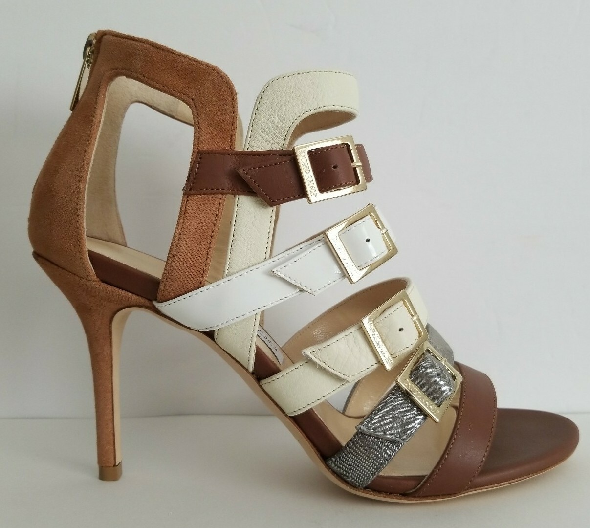 $1000 JIMMY CHOO BUBBLE GLADIATOR MULTI BUCKLE LOGO SANDALS EU 39.5 I LOVE SHOES