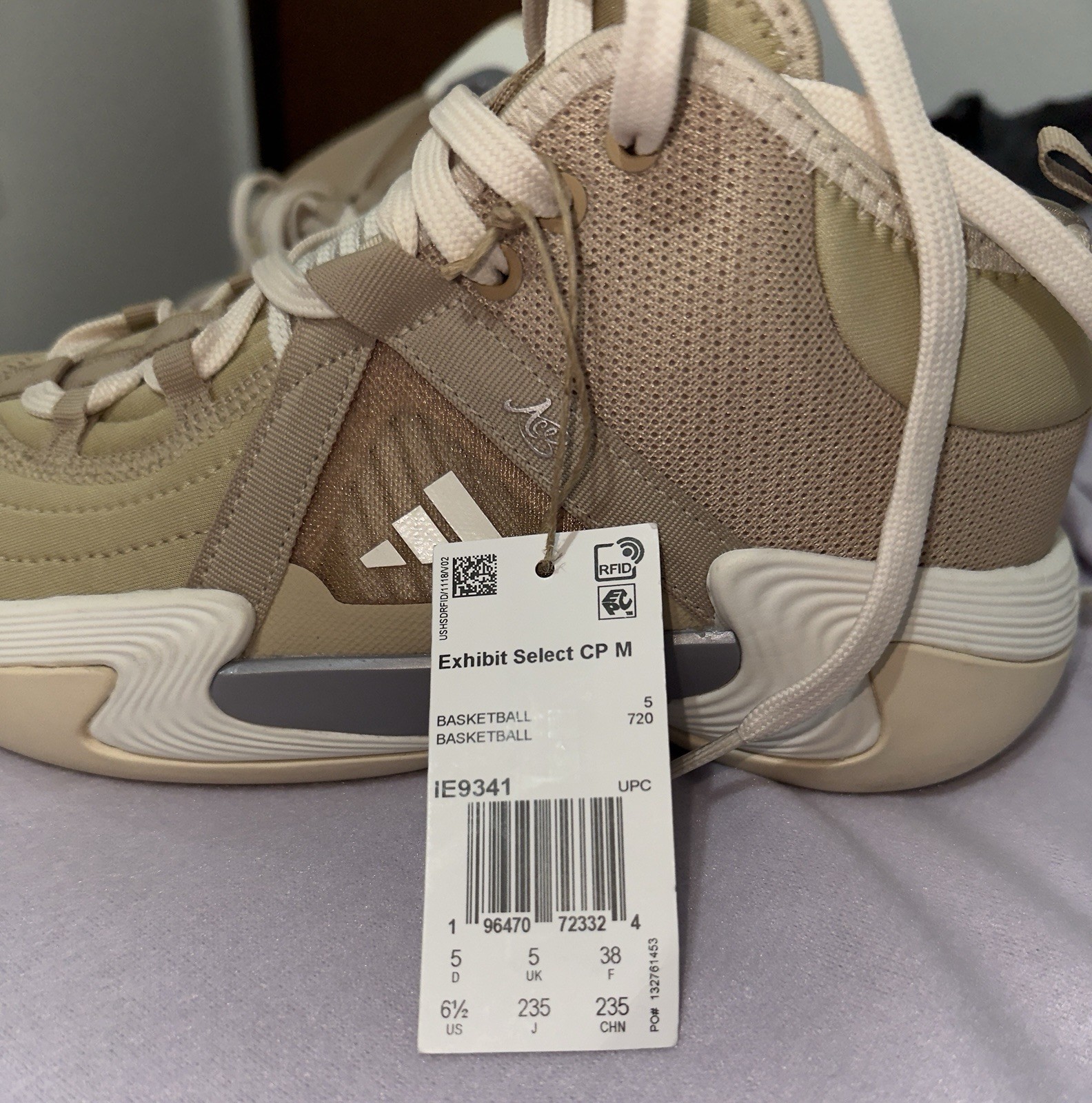 Size 6.5 – Candace Parker x Adidas Exhibit Select Mid Champagne Womens