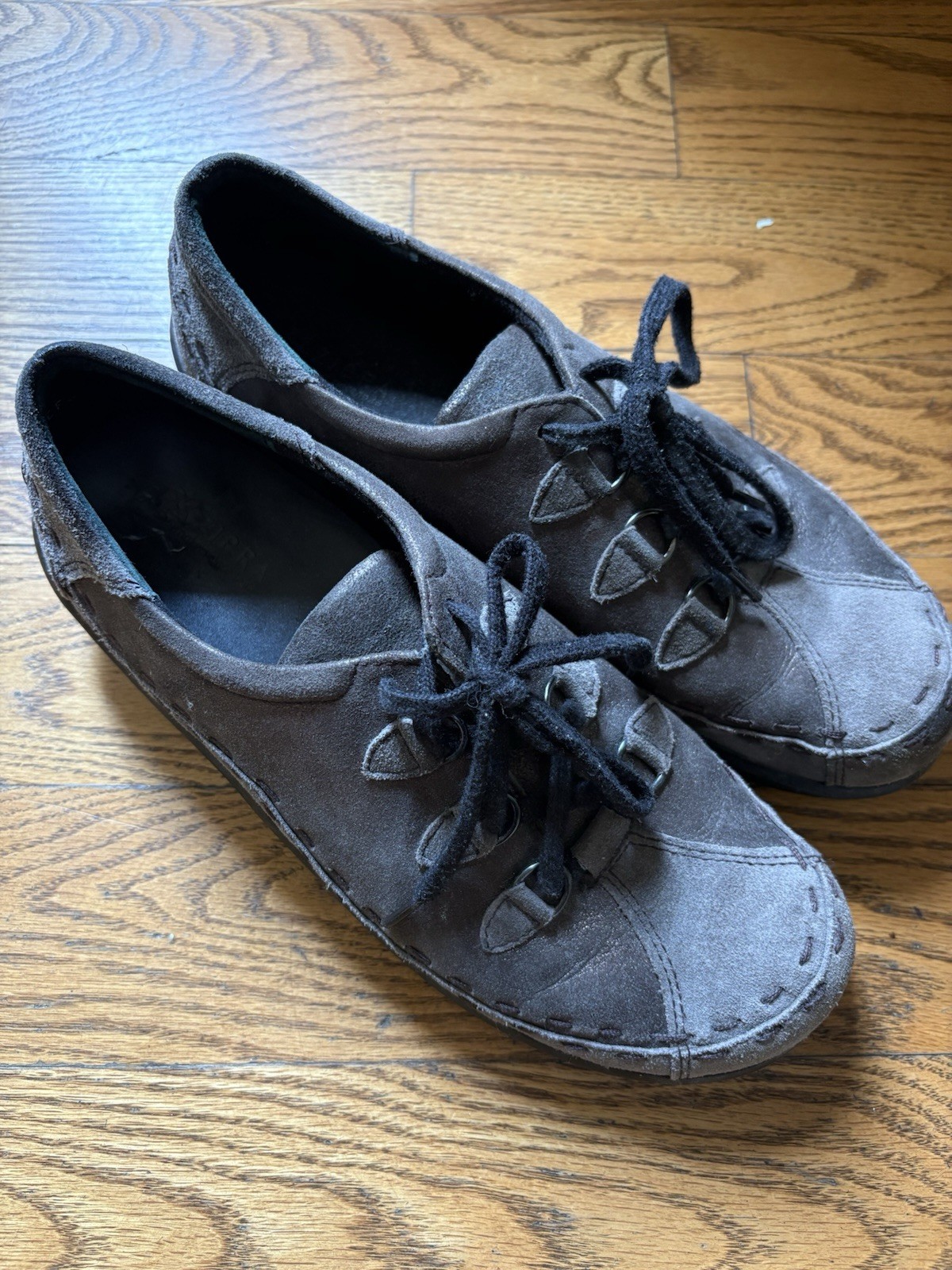Women’s ZIERA Brown Leather Metallic Stitched Lace-Up Allsorts Oxford Shoe 10/41