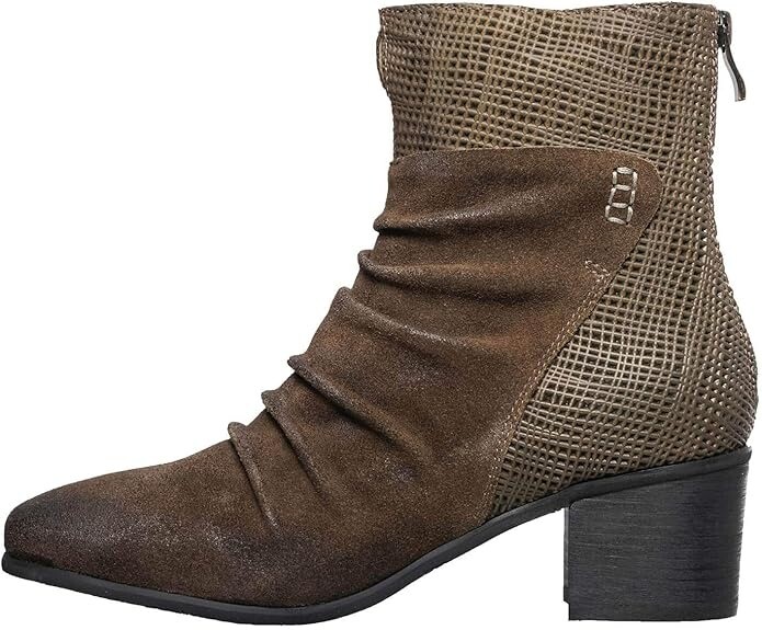 Antelope Carter Size EU 37 M (US 6-6.5) Women’s Suede Heeled Ankle Booties Khaki
