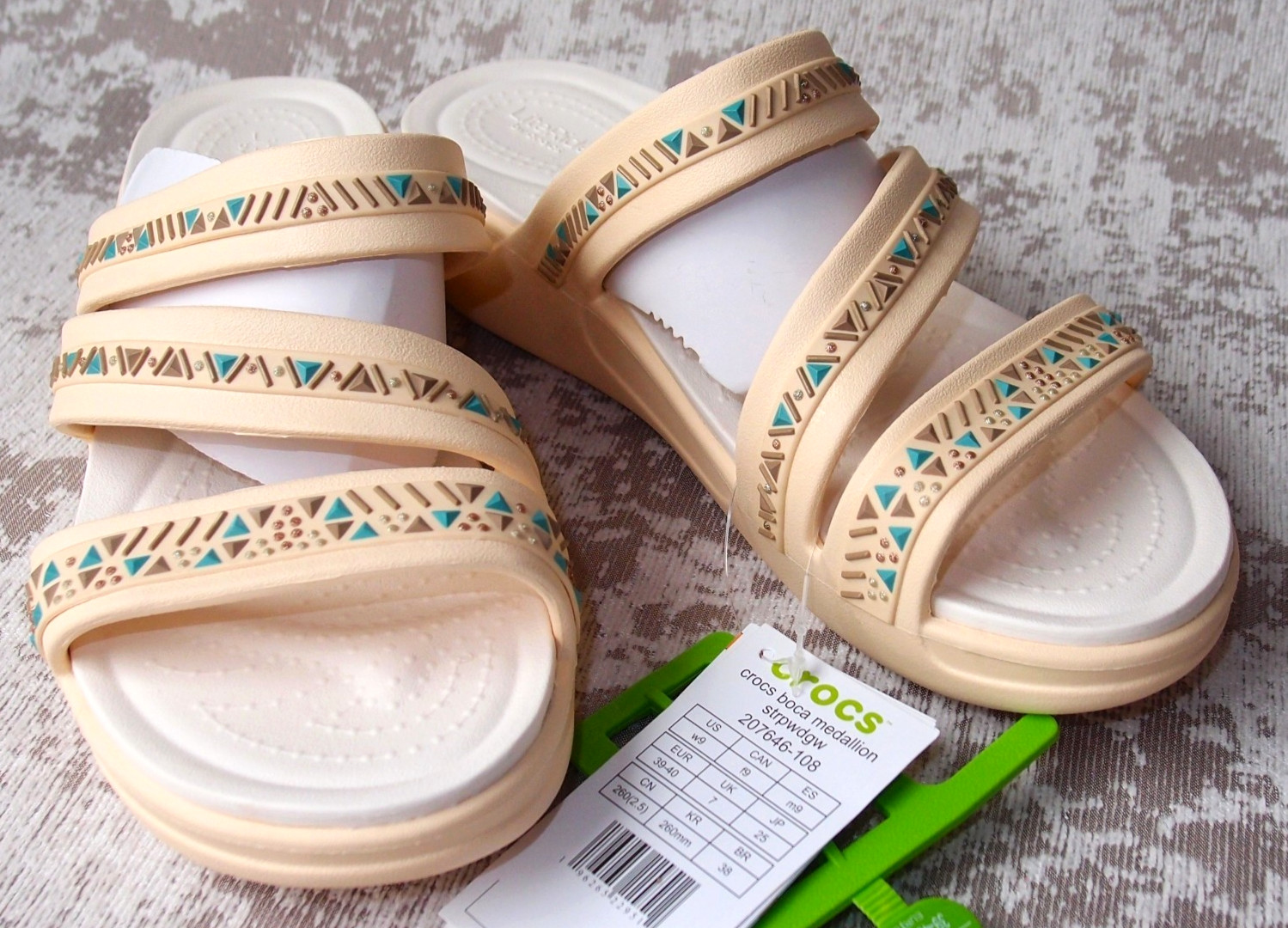 Crocs LiteRide BOCA MEDALLION Getaway Strappy Sandal ❤️ RARE ❤️ NWT SIZE 9 ❤️1