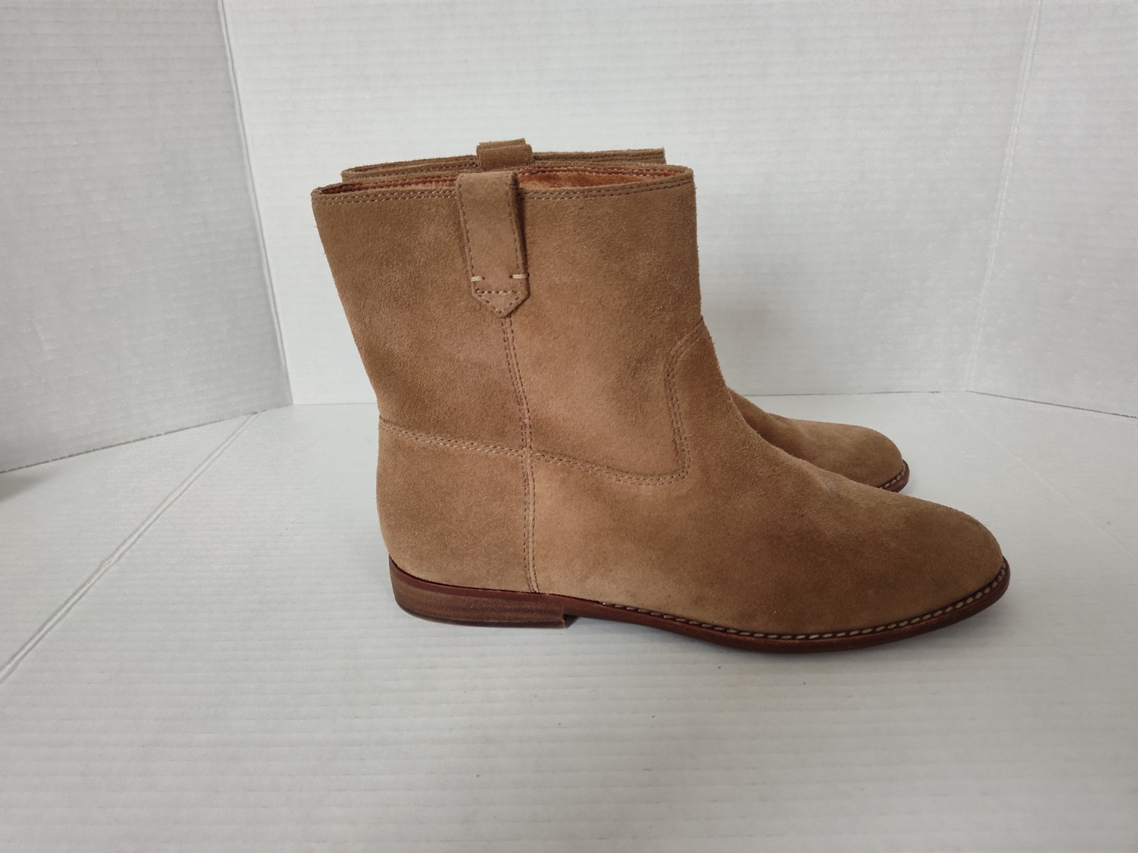 Madewell Boots Tan Suede Women’s Size 8 Leah Style Pull On Bootie AA238