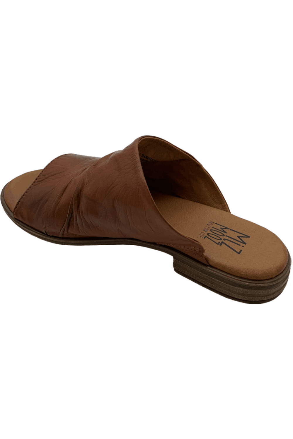 Miz Mooz Leather Slide Sandals Dandelion Brandy