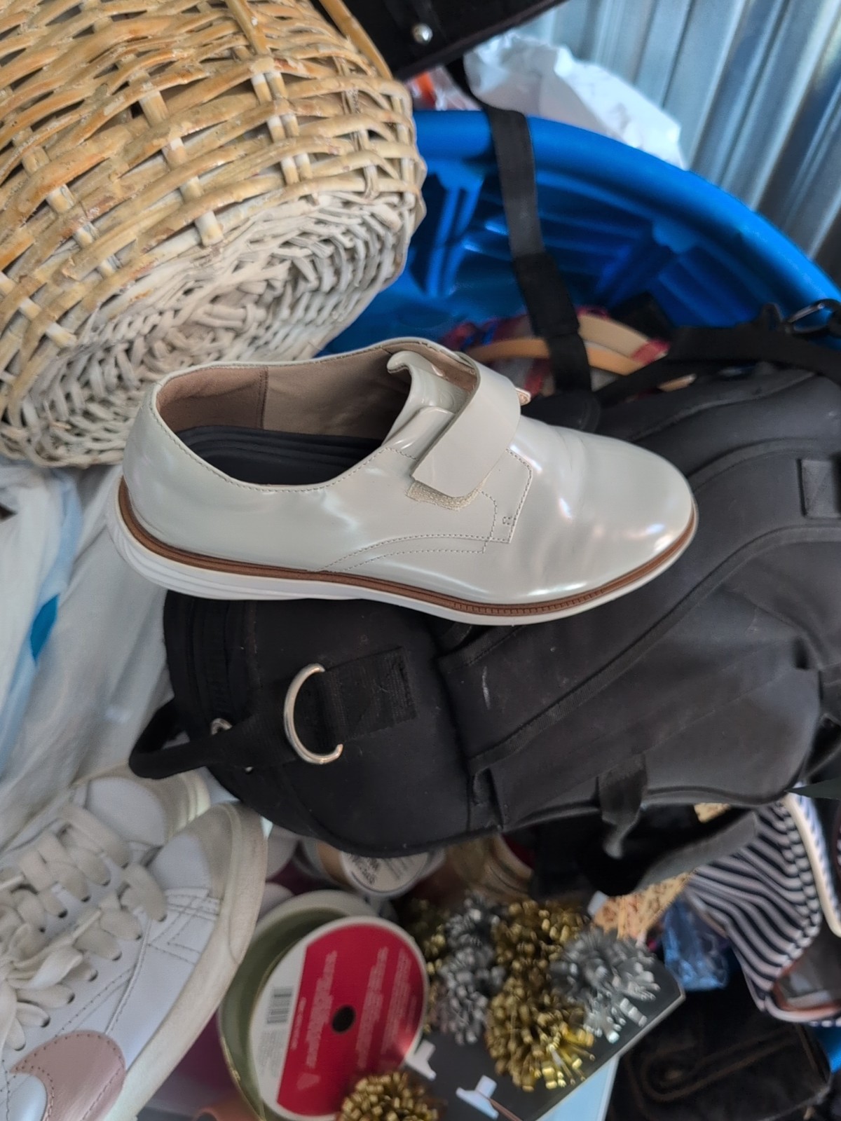 COLE HAAN «GrandEvolution Modern Monk» Off White Leather Oxford Shoes Sz 9 $250