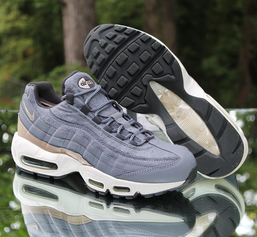 Nike Air Max 95 Premium Wool Men’s Size 8 Cool Grey Mushroom 538416-009