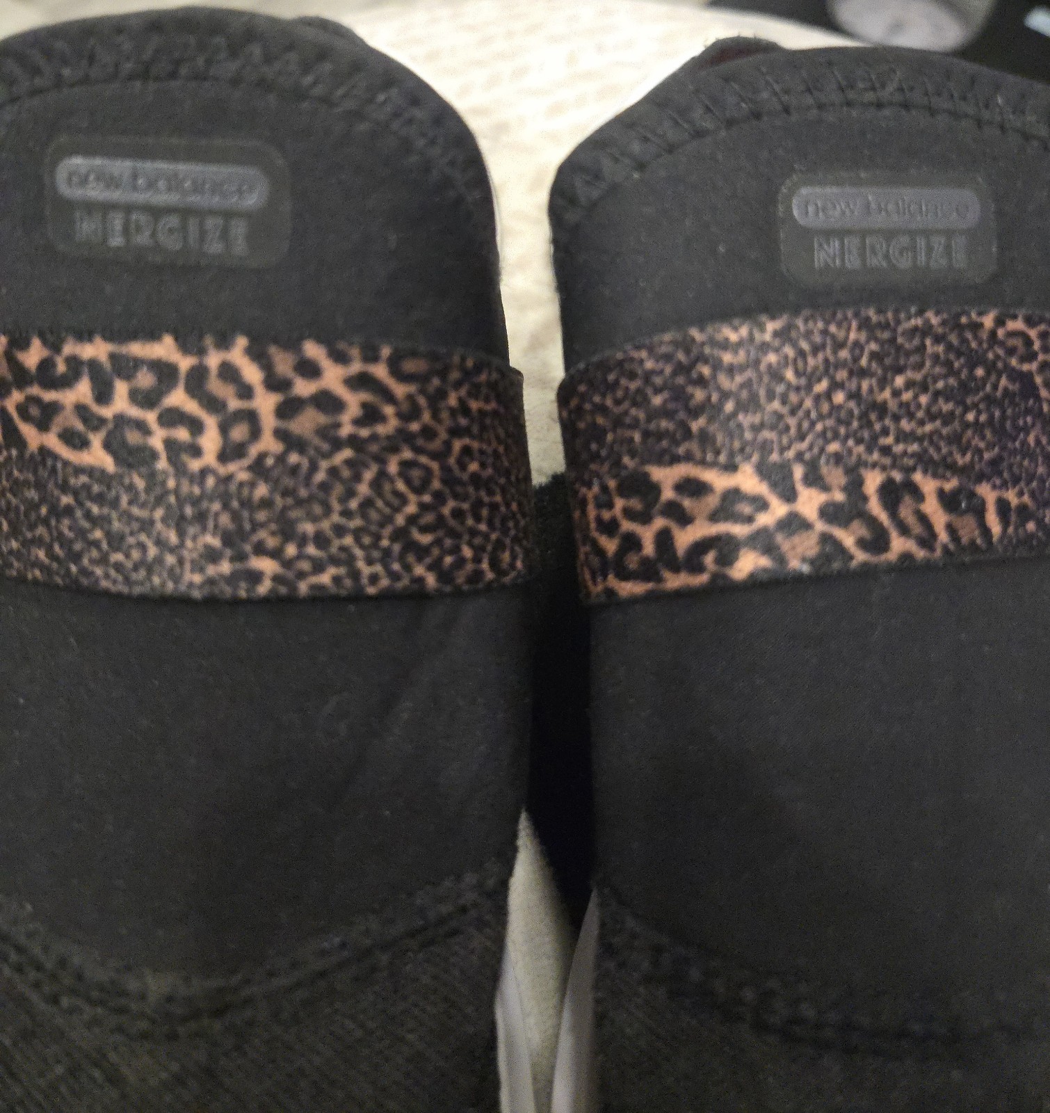 New Balance Nergize Women’s Slip-On Cushioned Mesh Sneaker Black Leopard