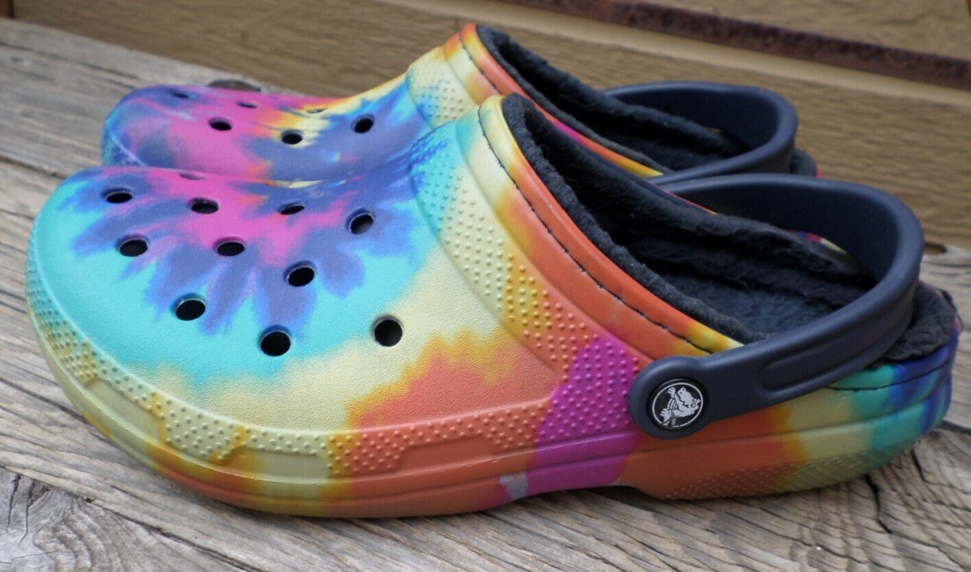 Crocs Tie Dye Fleece Lined Clogs Women’s 10- Men’s 8
